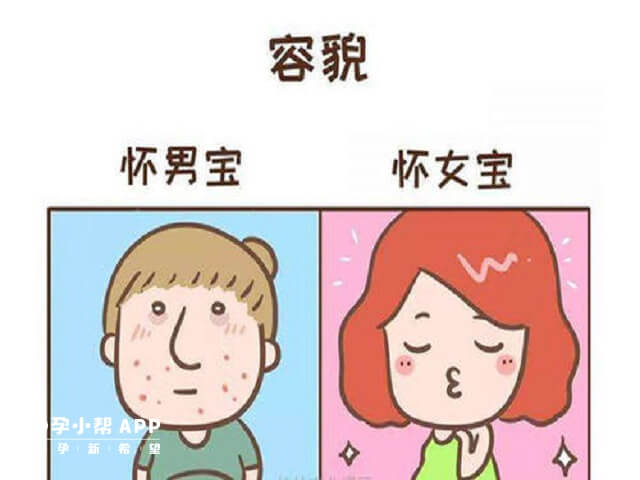 根据孕妇的皮肤可以看出是男孩还是女孩