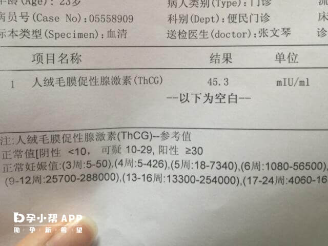 试管移植后6天HCG值为11.67正常