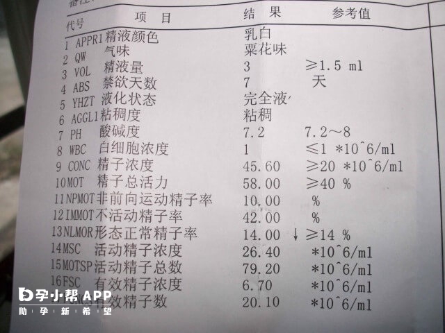 试管精子检查报告3个月内有效